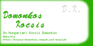 domonkos kocsis business card